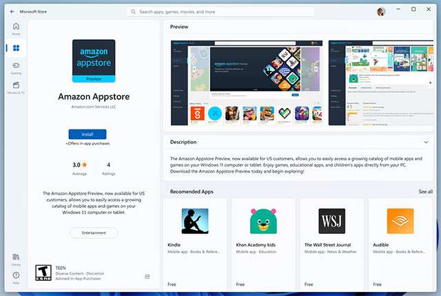Amazon Appstore: le applicazioni Android su Windows 11