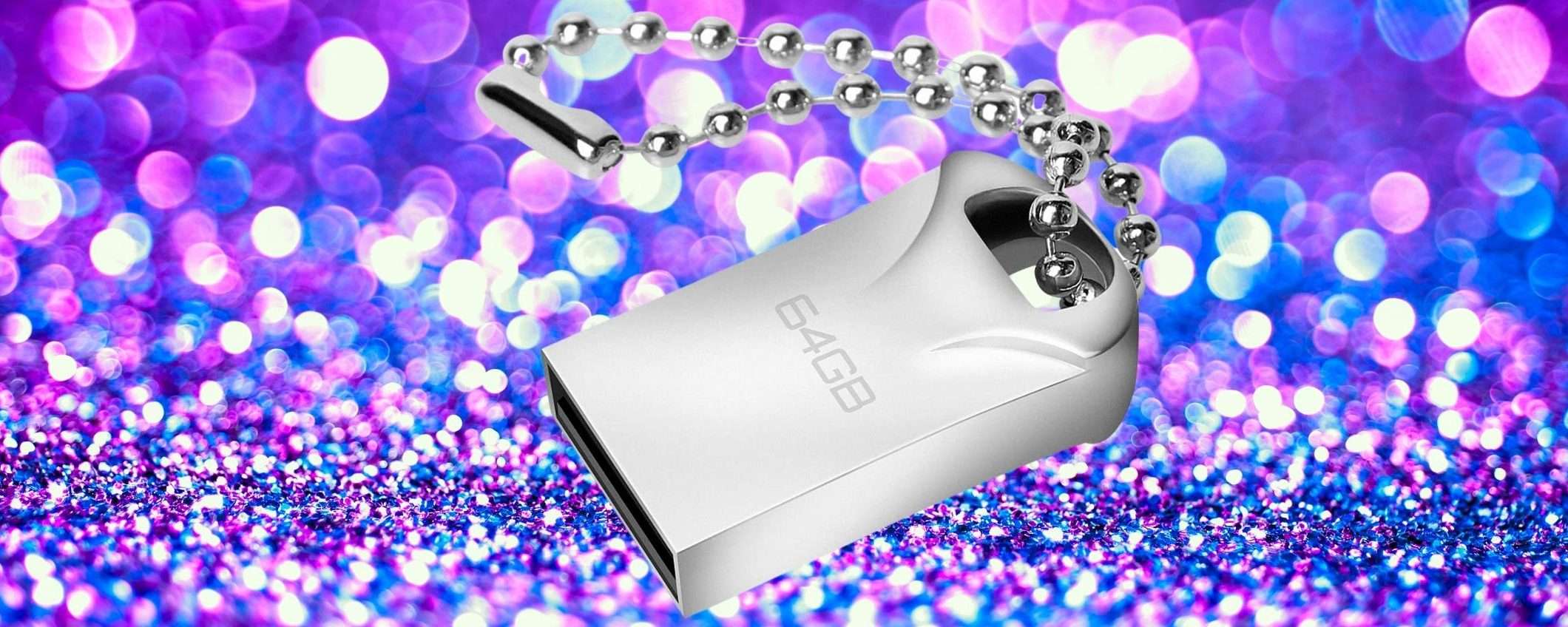 Chiavetta USB a portata di mano: 64 GB che resistono persino all'ACQUA