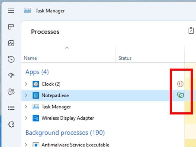 La nuova Efficiency Mode di Windows 11