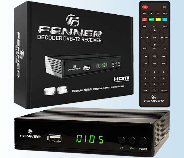 FENNER GX2: decoder DVB-T2 multifunzione per il nuovo digitale terrestre