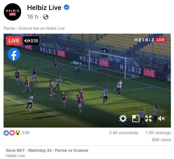 Serie B su Helbiz Live