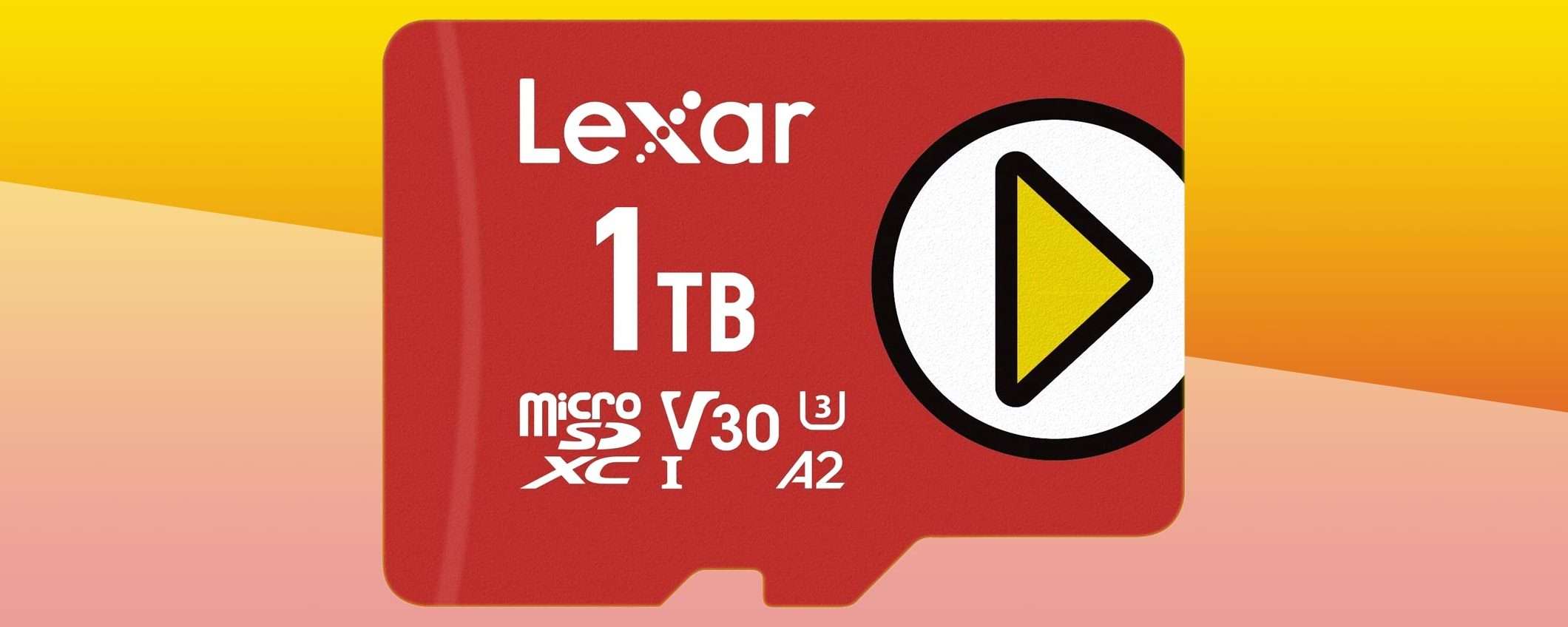 La microSD 1 TB di Lexar al PREZZO MINIMO STORICO