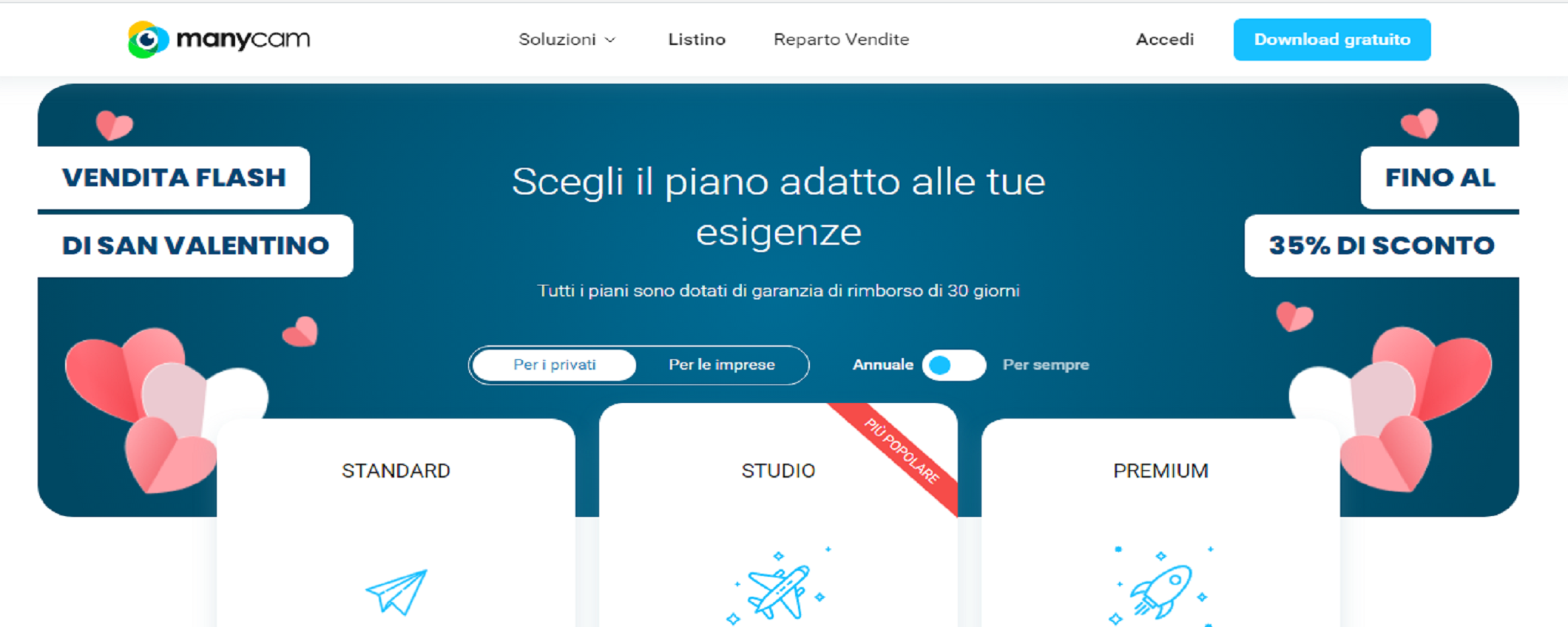 ManyCam,regalalo per San Valentino: sconto del 35%