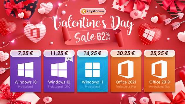 Keysfan, sconti di San Valentino