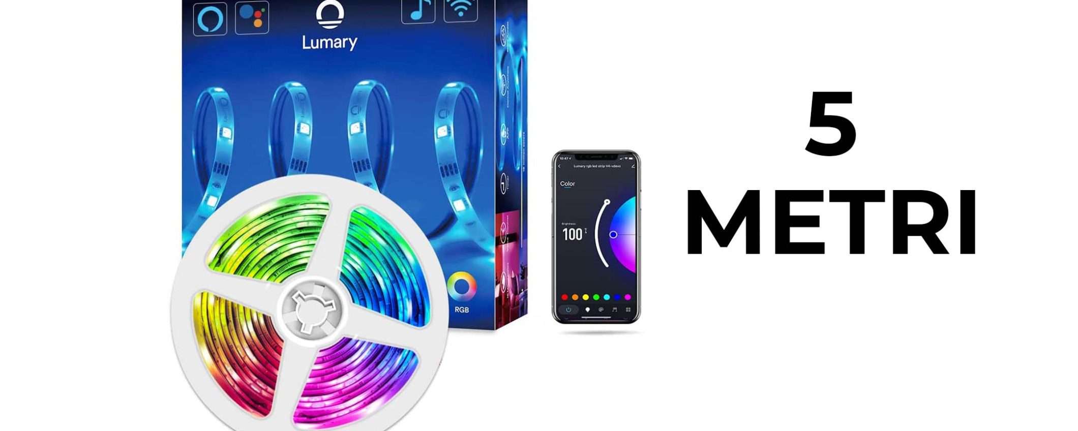 Striscia LED RGB: 5 metri a soli 19 euro