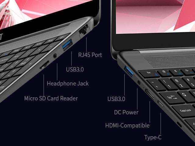 Teclast TBOLT F15 Pro: l'ultrabook con processore Intel Core, le porte di connessione