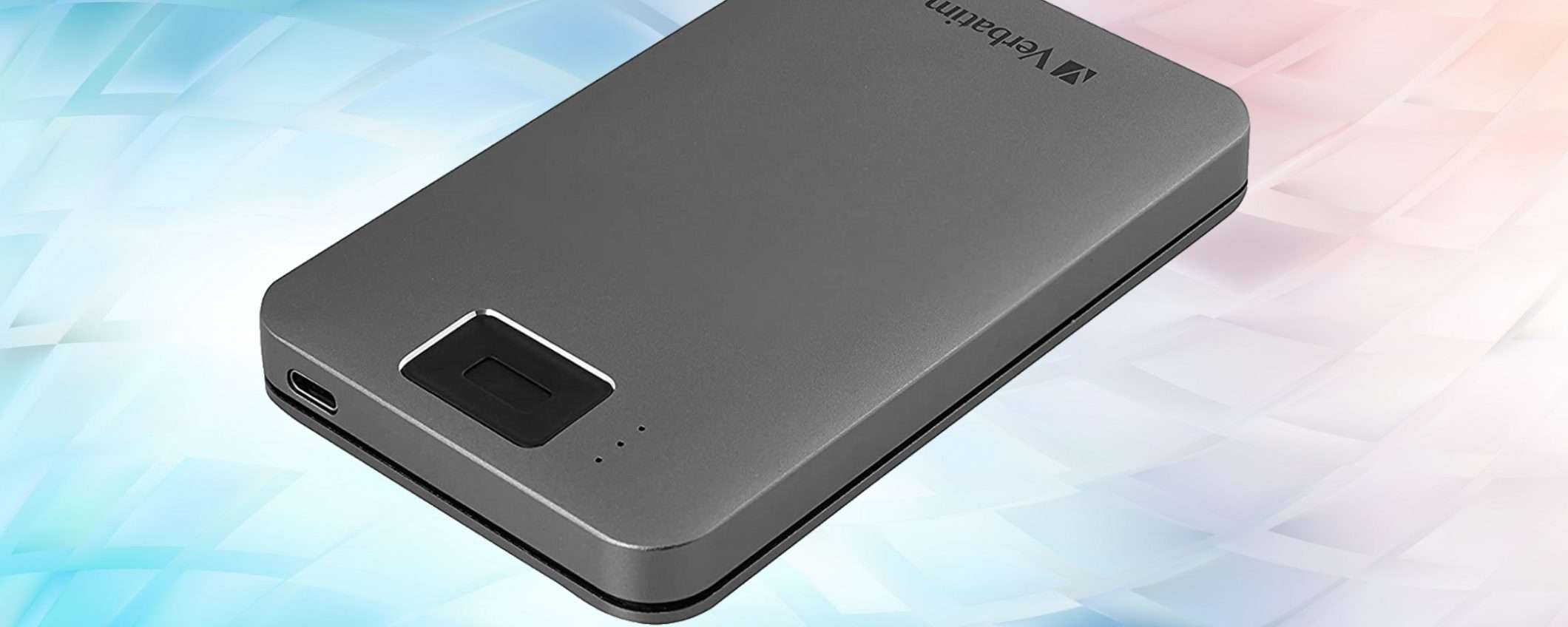 2TB di spazio spazio e la sicurezza delle impronte con questo hard disk