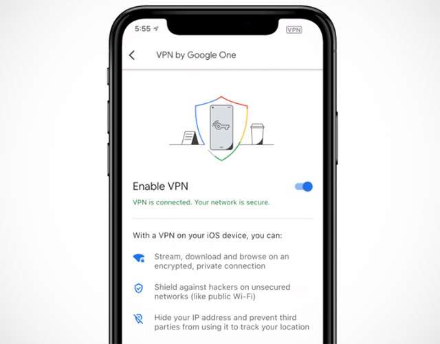 La VPN di Google One è disponibile anche su iOS