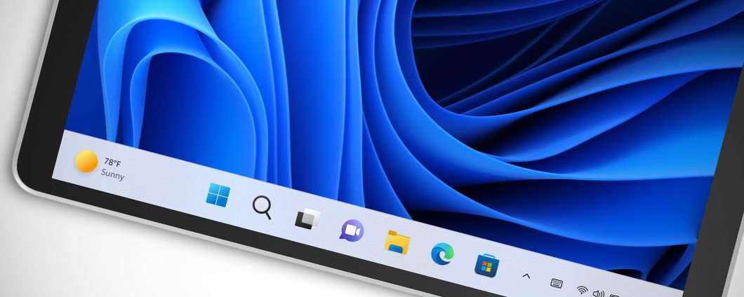 Windows 11: nuova barra applicazioni per i tablet