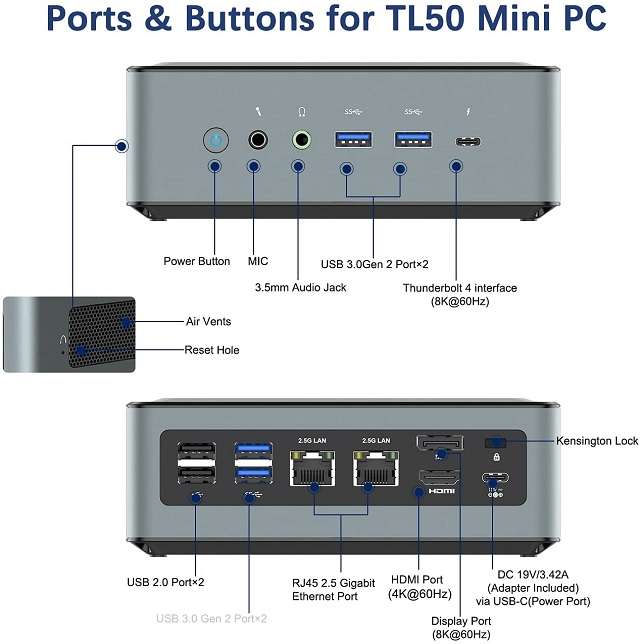 Mini PC Minis Forum TL50 - 1