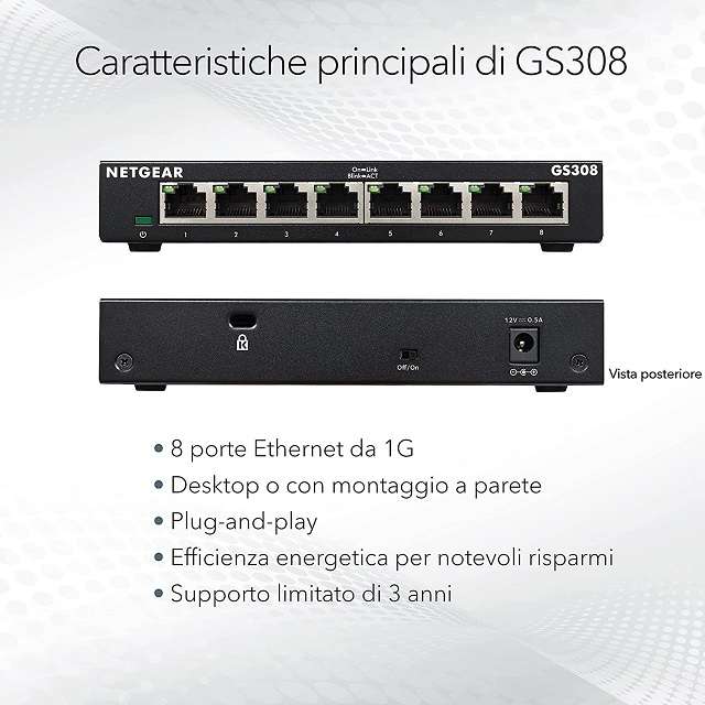 Switch Ethernet Netgear GS308 - 1