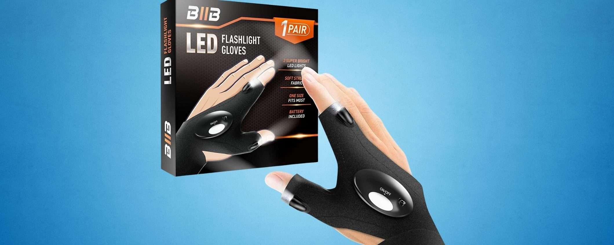 Un regalo originale per la Festa del Papà? Questi guanti con luci integrate