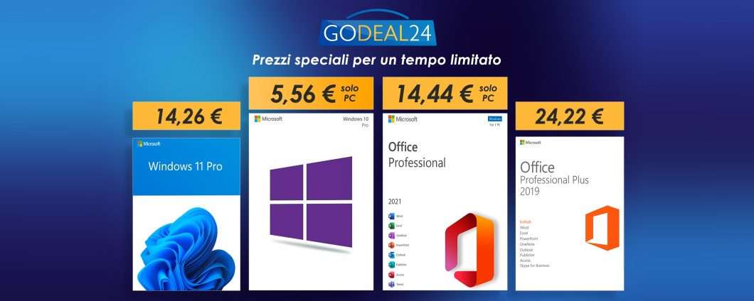 Licenze Windows a partire da 5,56€: gli sconti Godeal24