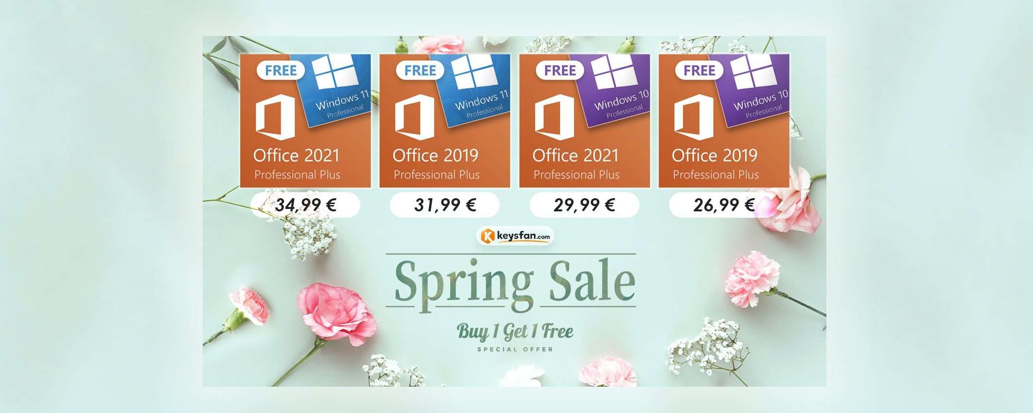 Windows gratis e Office 2021 in sconto su Keysfan, offerte di primavera