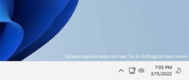 Il watermark di Windows 11 mostrato sui PC che non soddisfano i requisiti minimi