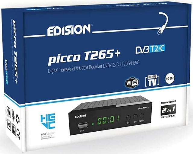 Il decoder multifunzione Edision PICCO T265+ per il digitale terrestre