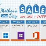 Licenze Windows 10 a 11€, Office 22€: -91% per la festa della mamma
