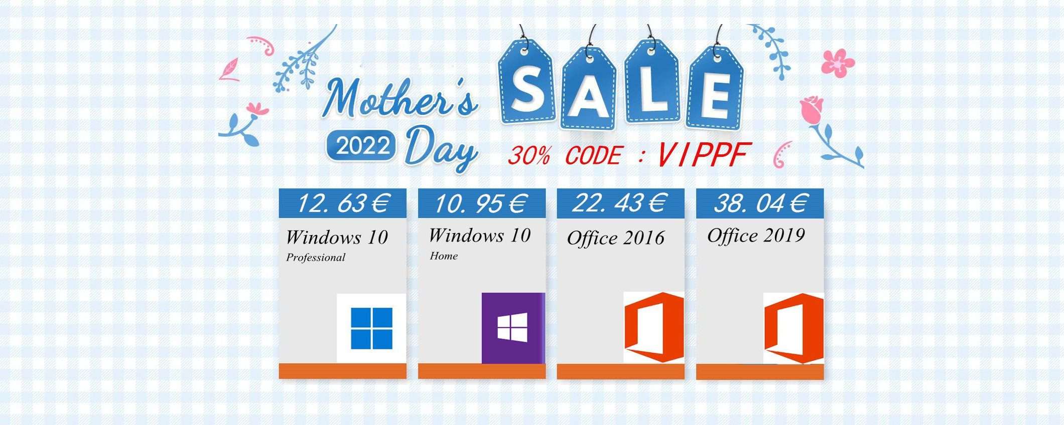 Licenze Windows 10 a 11€, Office 22€: -91% per la festa della mamma
