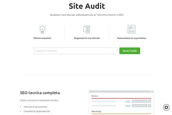 Site Audit Semrush