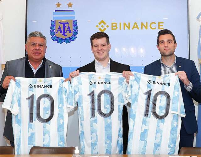 Binance è sponsor ufficiale della federazione calcistica dell'Argentina