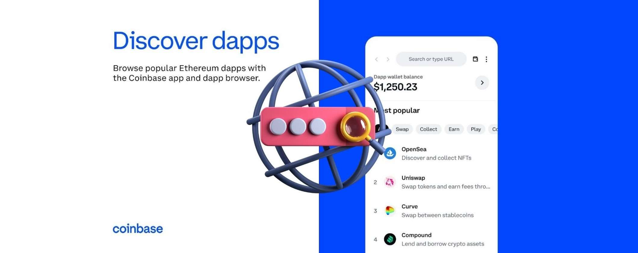 Coinbase introduce Web3 mobile DApp e browser DeFi