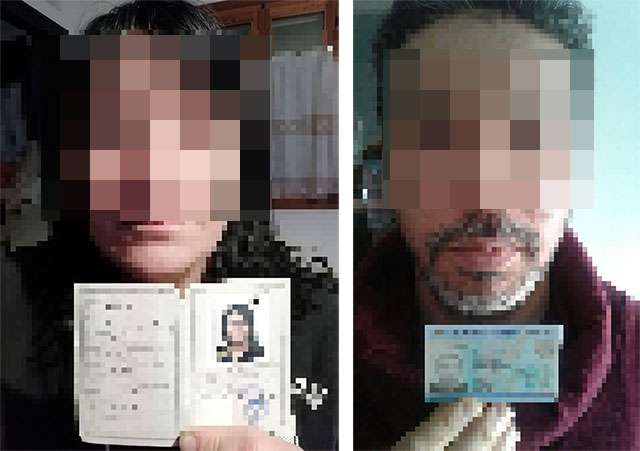 Due delle carte d'identità rubate all'exchange crypto e diffuse online