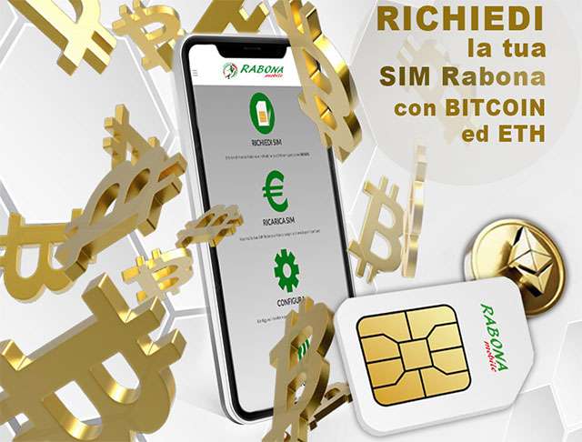 È possibile chiedere la SIM di Rabona Mobile pagando in criptovalute