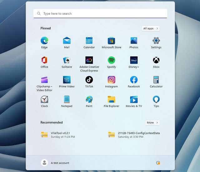 Windows 11 22H2 permetterà di visualizzare più o meno righe di icone nel menu Start