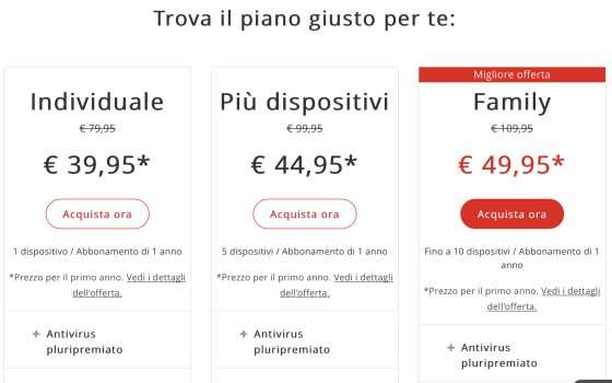 McAfee: antivirus Family a soli 49,95 euro per il primo anno