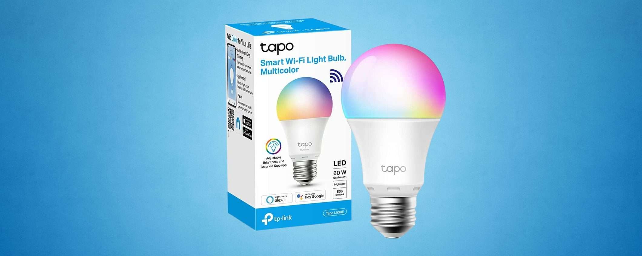 Lampadina WiFi Intelligente e la tua casa diventa smart: in offerta a 9€