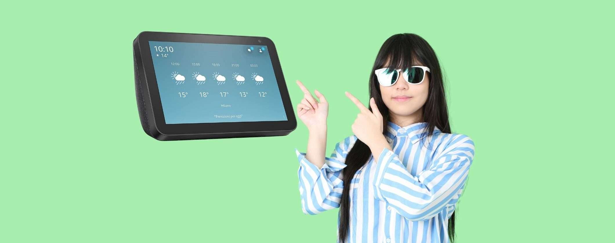 Amazon Echo Show 8: 41% di sconto per lo schermo intelligente con Alexa