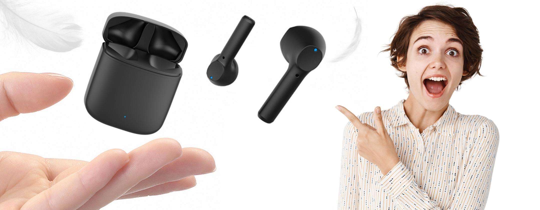 Cuffie Bluetooth come le AirPods ma a meno di 30 euro