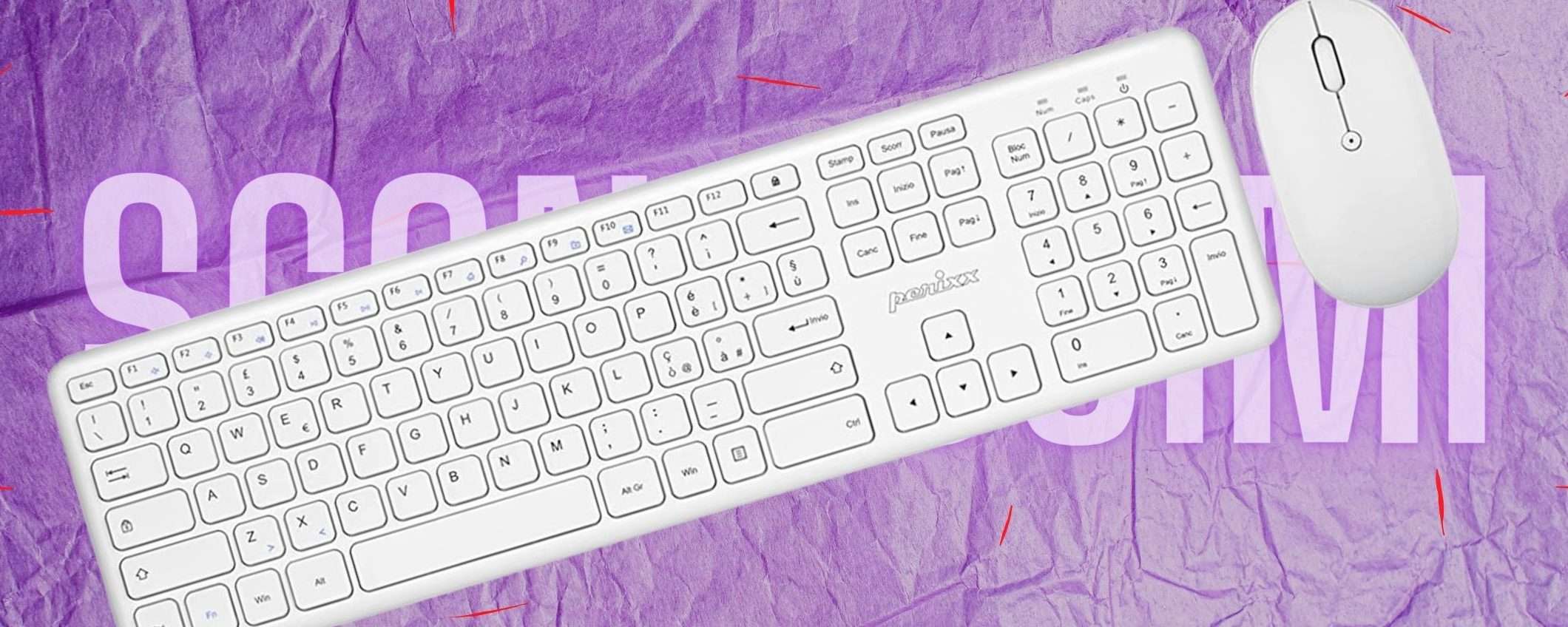 Set mouse e tastiera, 14€ per eliminare CAVI in gran stile