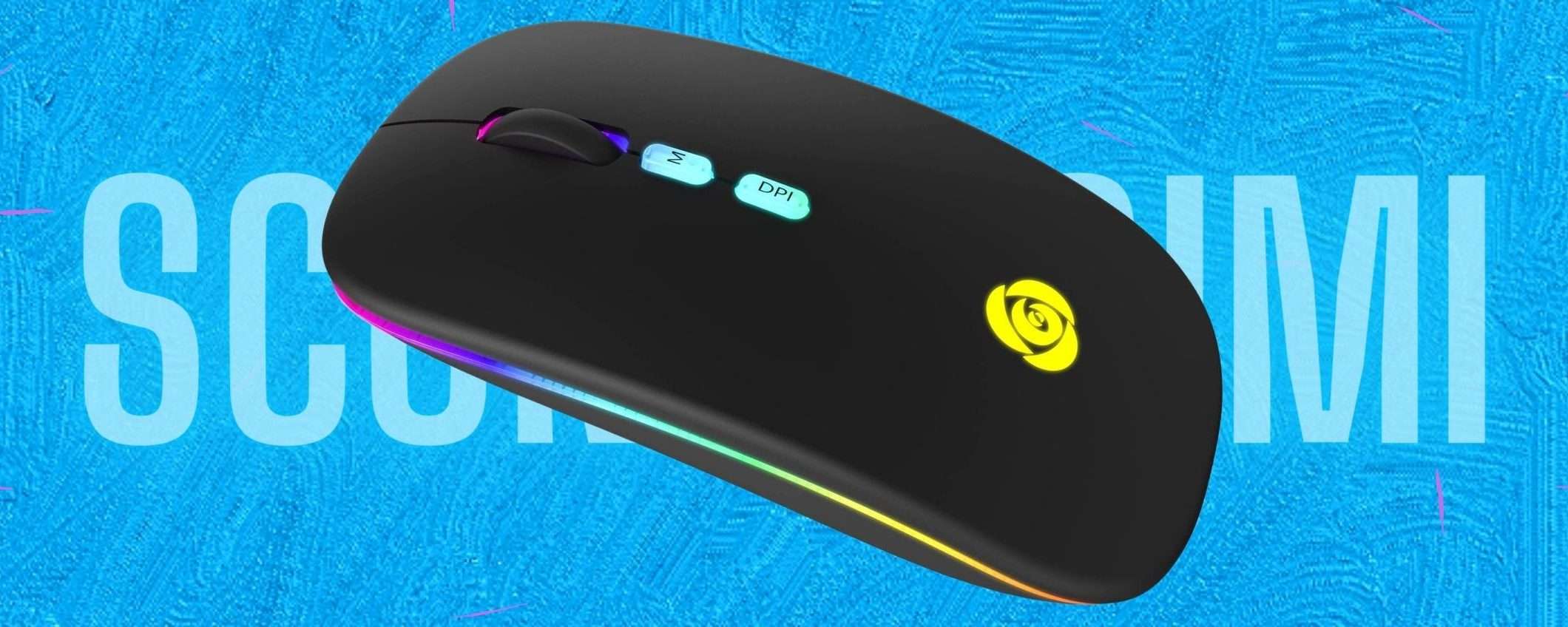 Mouse wireless? Bluetooth e USB con 3 livelli DPI a 10€ su Amazon