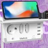 Multipresa 7 in 1, con tanto di mensola e intelligente, GENIALE