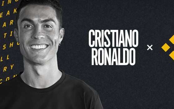 Cristiano Ronaldo con Binance per gli NFT