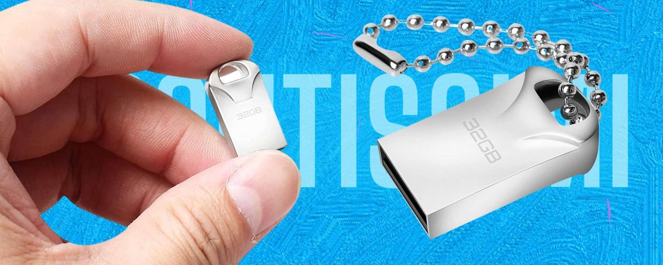 5€ per avere 32 GB da portare a spasso, chiavetta USB MINI