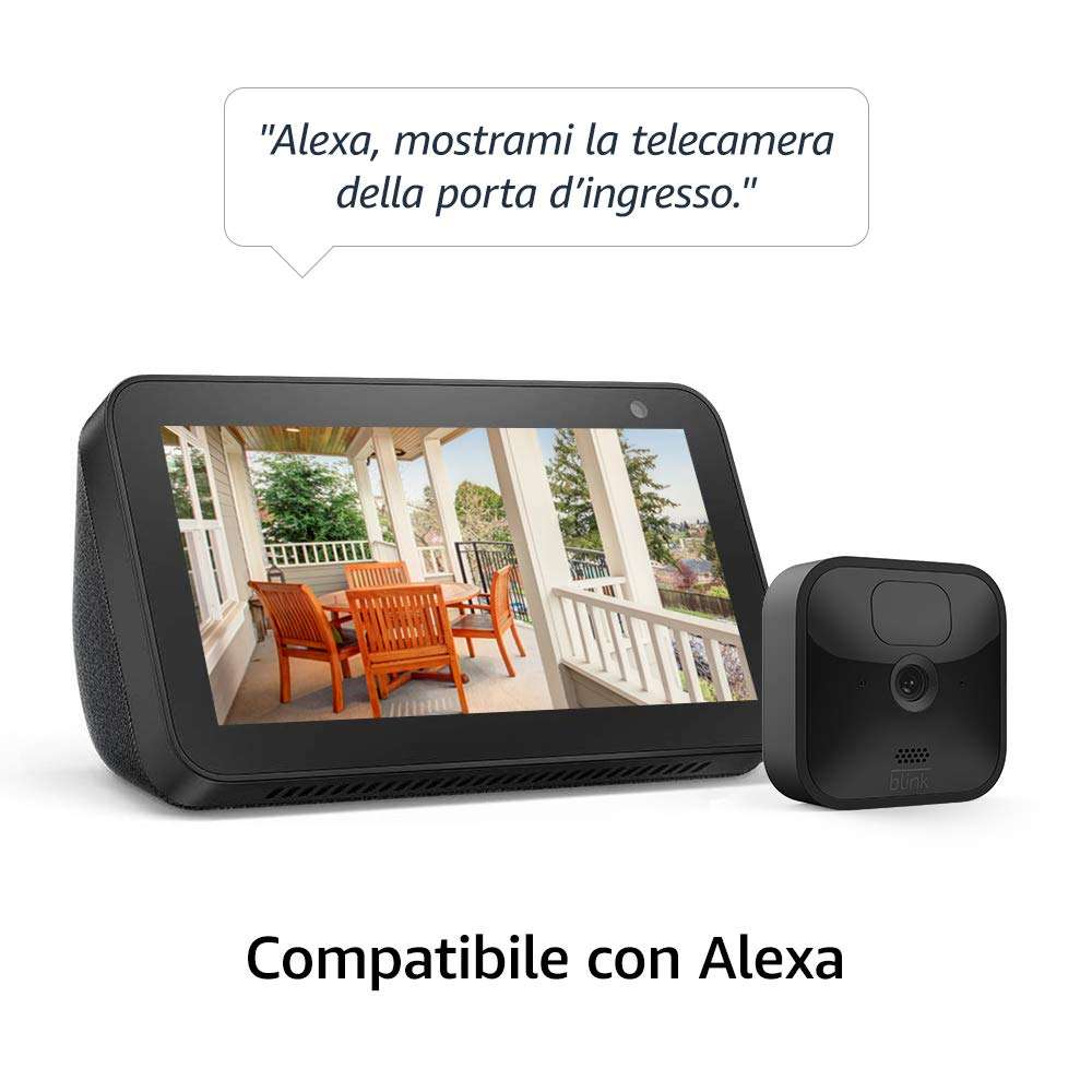 Echo Show 5 e videocamera Blink Outdoor