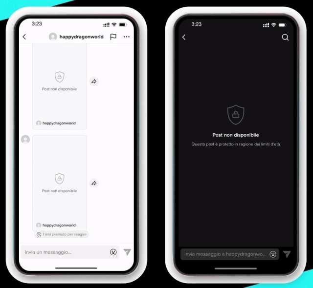 Tiktok - blocco contenuti