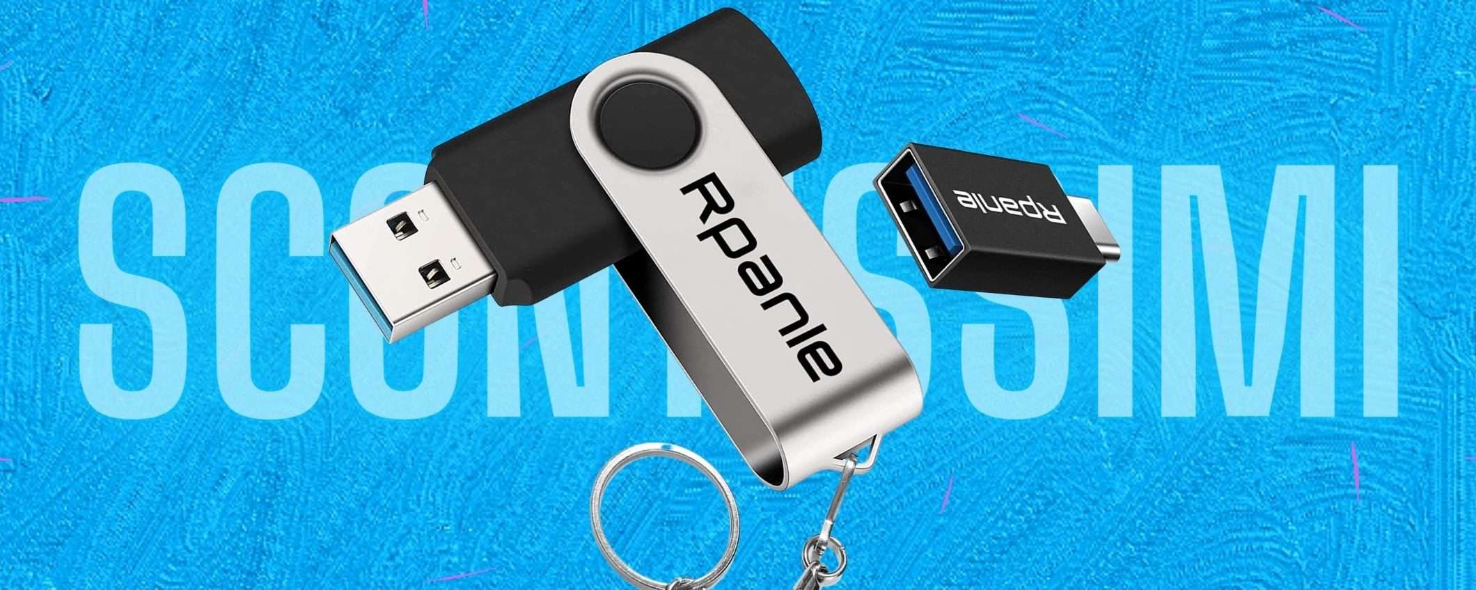 Chiavetta USB 2 in 1, 64 GB di spazio che usi anche su smartphone