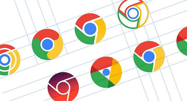 Le bozze realizzate da Google per il restyling del logo di Chrome