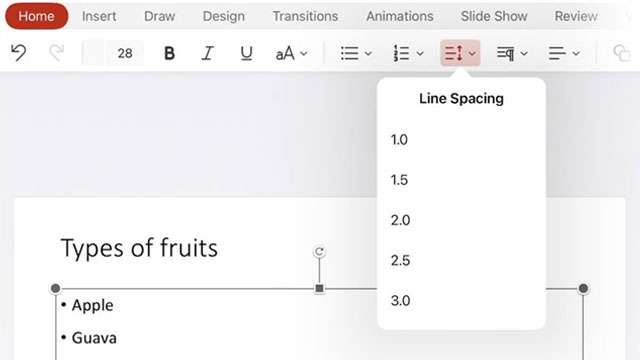 PowerPoint si aggiorna su iPad con il supporto alla modifica dell'interlinea