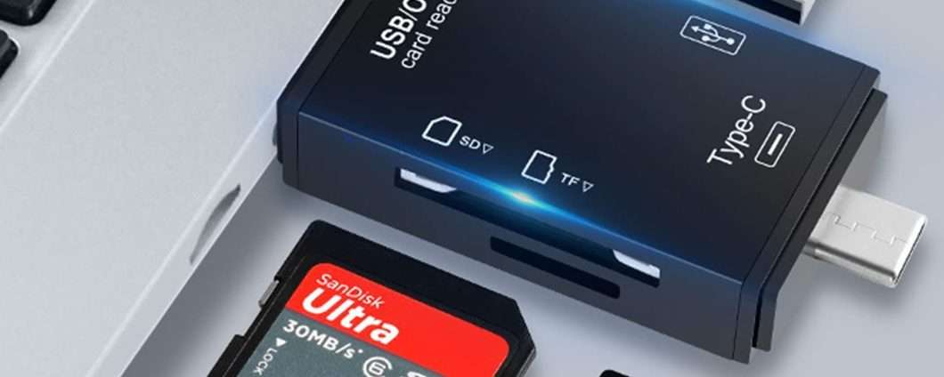 Lettore schede USB-C per PC e smartphone a -36%