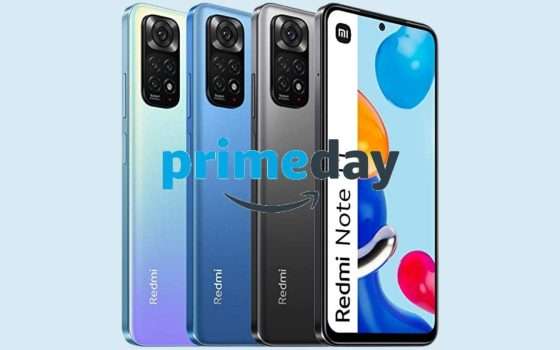 Xiaomi Redmi Note 11: minimo storico al Prime Day 2022