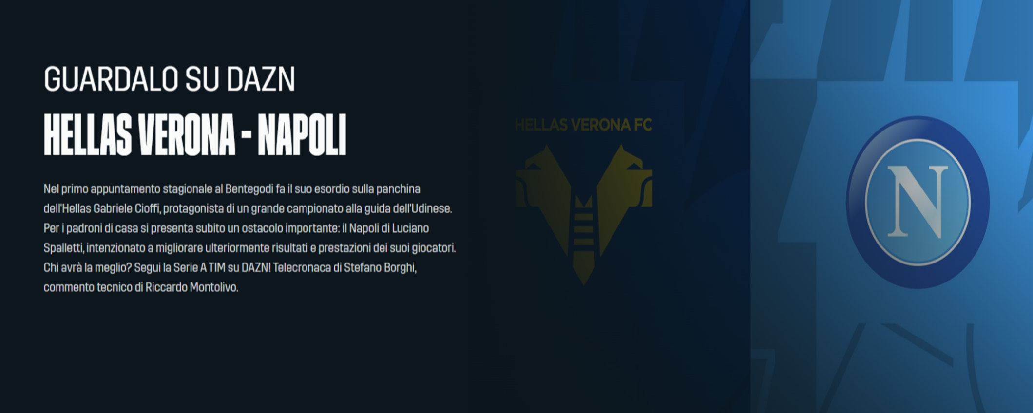 Verona-Napoli in streaming su DAZN