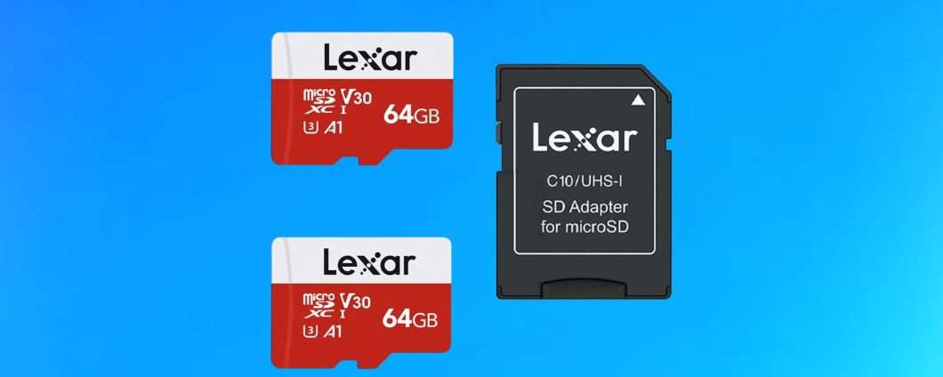 Doppia microSD da 64GB + adattatore? Solo 18 euro su Amazon