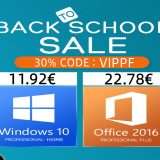 Back to school: licenze Windows 10 senza scadenza a 12€, Office da 22€
