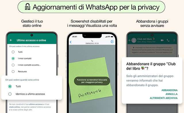 Le tre novità introdotte da WhatsApp, nel nome della tutela della privacy