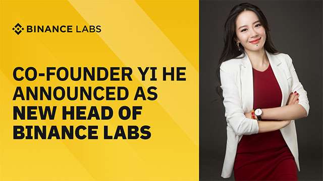 La co-fondatrice Yi He è la nuova guida di Binance Labs