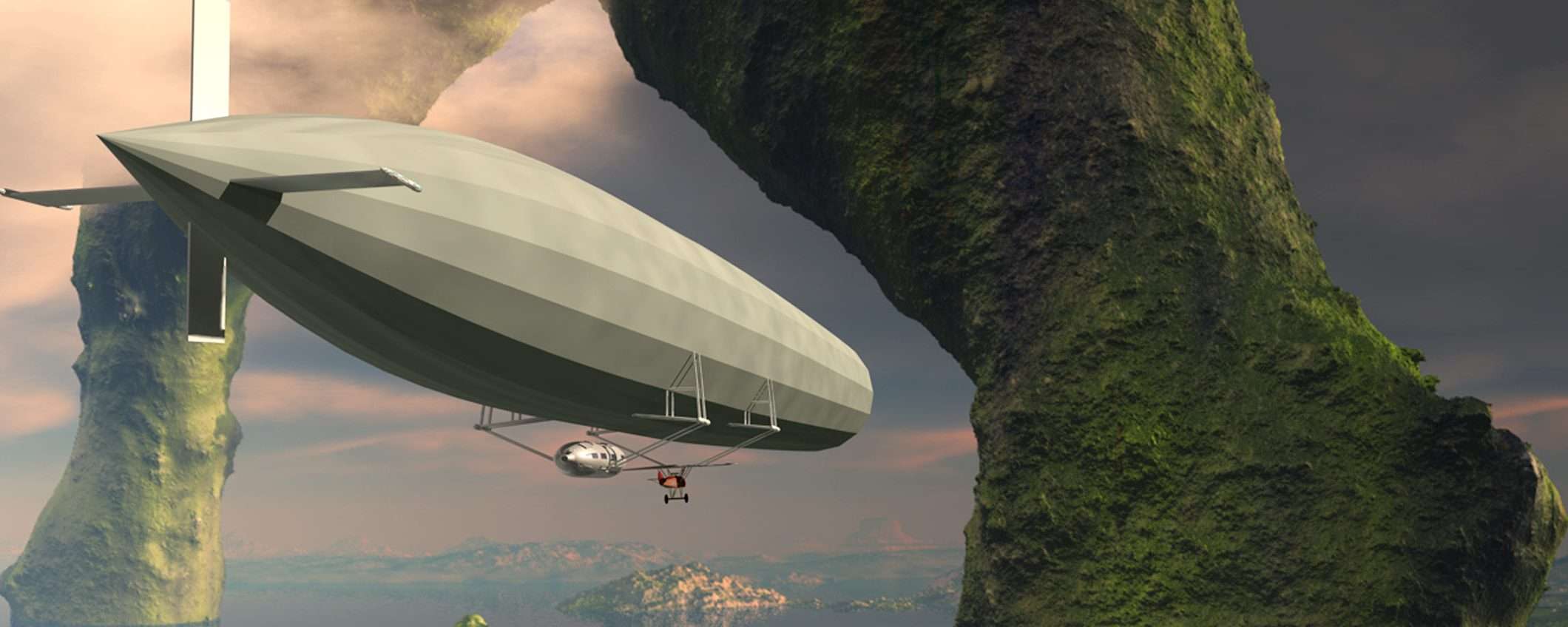 Uno Zeppelin in volo nel cielo dei ransomware